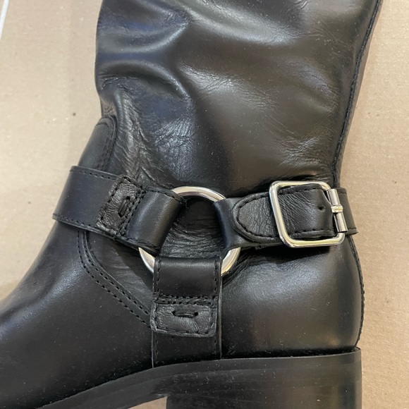 Dolce Vita Black Heeled Boots with Buckle Detail - Picture 2 of 9